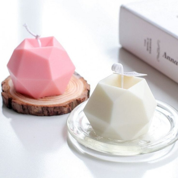 Hexagon Candle  - Quantity: three candles